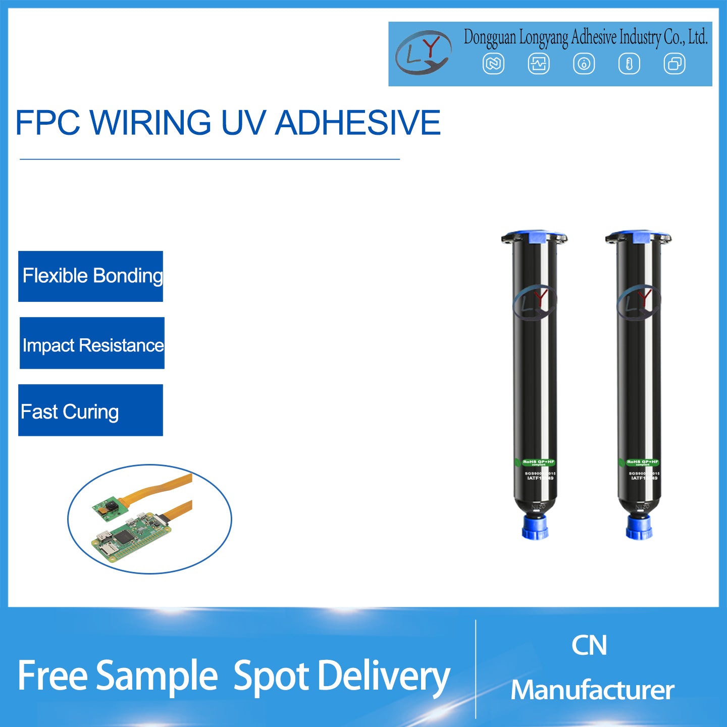 FPC wiring UV adhesive